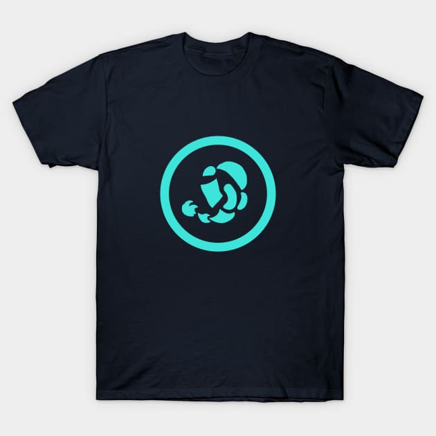 Cyan Crasher Faction Emblem T-Shirt by BlueStarWish's Trove of Merch